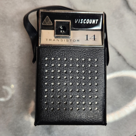 Viscount 14 Transistor Radio Box Earphone Case Vintage Portable Pocket - Picture 2 of 15